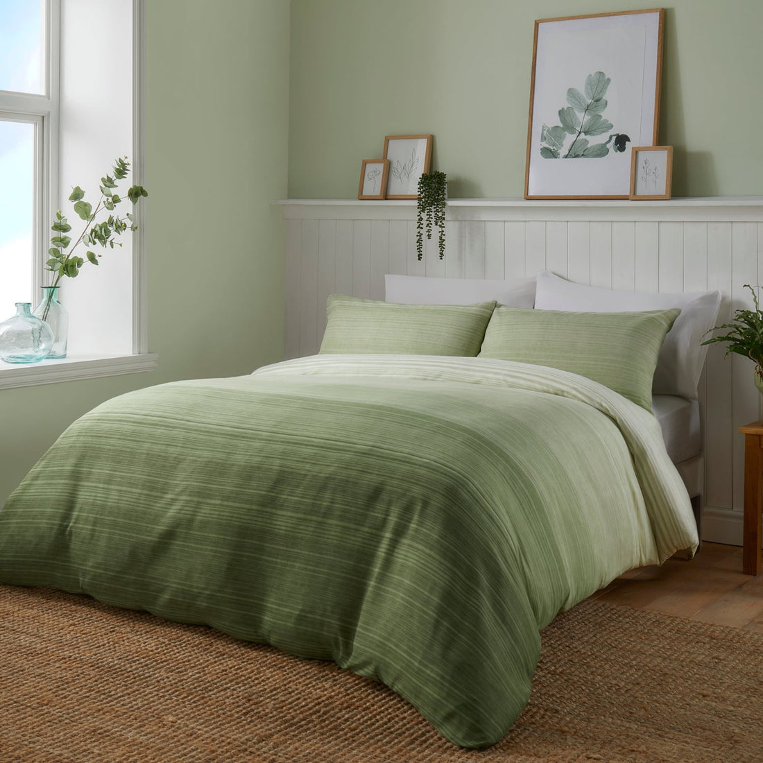 Fairhaven Green Duvet Cover Bedding Set