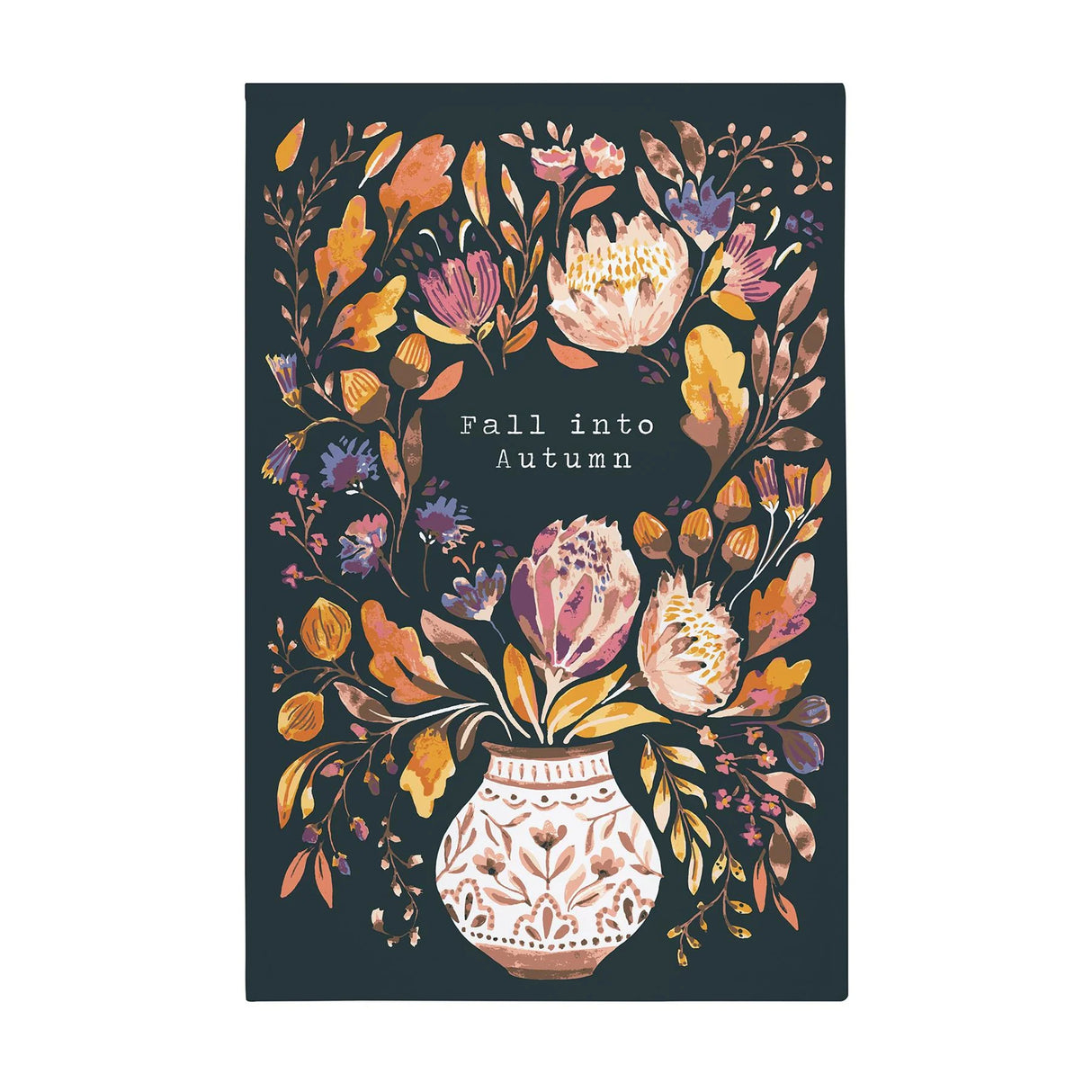 Fall into Autumn Cotton Tea Towel by Ulster Weavers