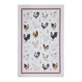 Ulster Weavers Farm Birds Red 100% Cotton Tea Towel