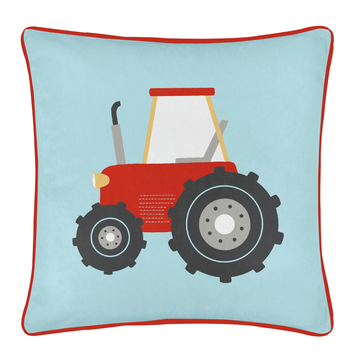 FarmFriends Red Kids Animal Print Filled Cushion - Farmyard Friends Cushion In Blue 43 X 43Cm 2