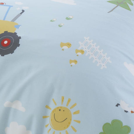FarmFriends Kids Animals Duvet Cover Set - Farmyard Friends Duvet Cover Set In Blue 4