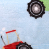 FarmFriends Cosy Fleece Kids Throw - Farmyard Friends Throw In Blue 120 X 150Cm 3