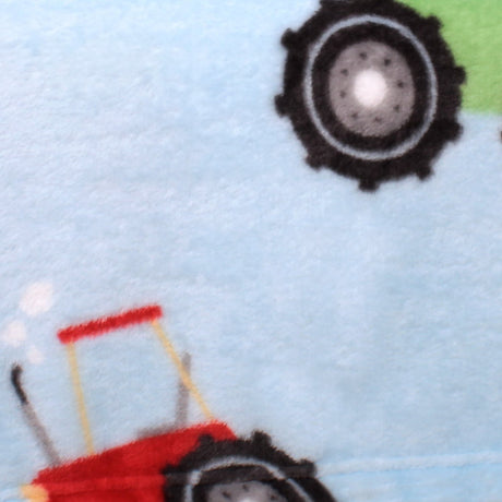 FarmFriends Cosy Fleece Kids Throw - Farmyard Friends Throw In Blue 120 X 150Cm 3