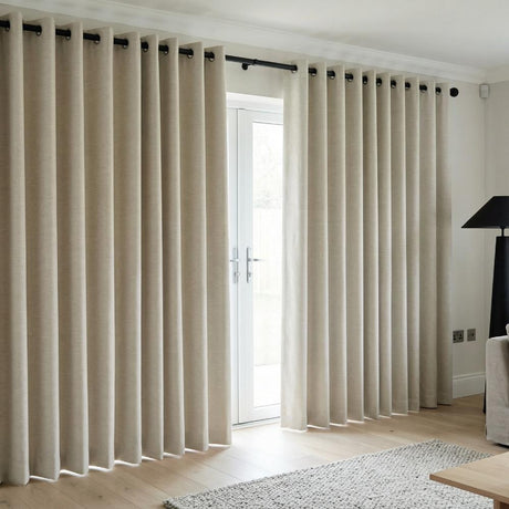 Faux Silk Made to Measure Curtains Natural
