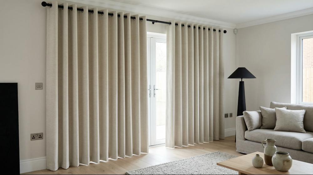 Faux Silk Made to Measure Curtains Natural 3