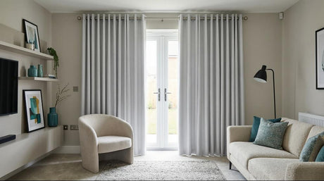 Faux Silk Made to Measure Curtains White 3