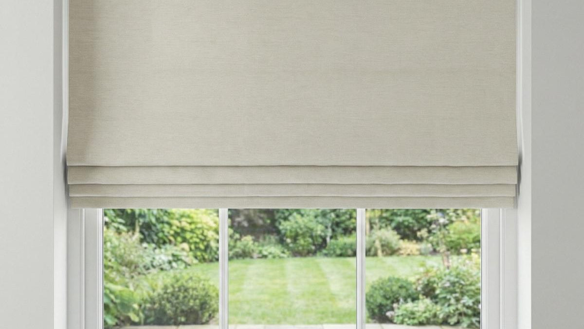 Faux Silk Made to Measure Roman Blind Natural