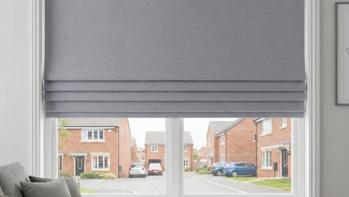 Faux Silk Made to Measure Roman Blind Silver