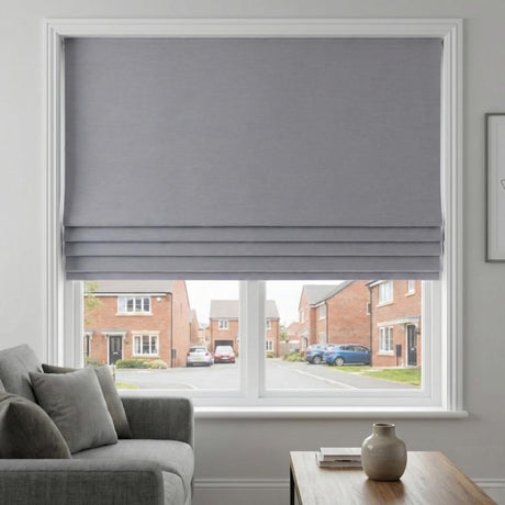 Faux Silk Made to Measure Roman Blind Silver