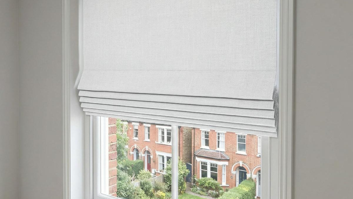 Faux Silk Made to Measure Roman Blind White