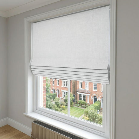Faux Silk Made to Measure Roman Blind White
