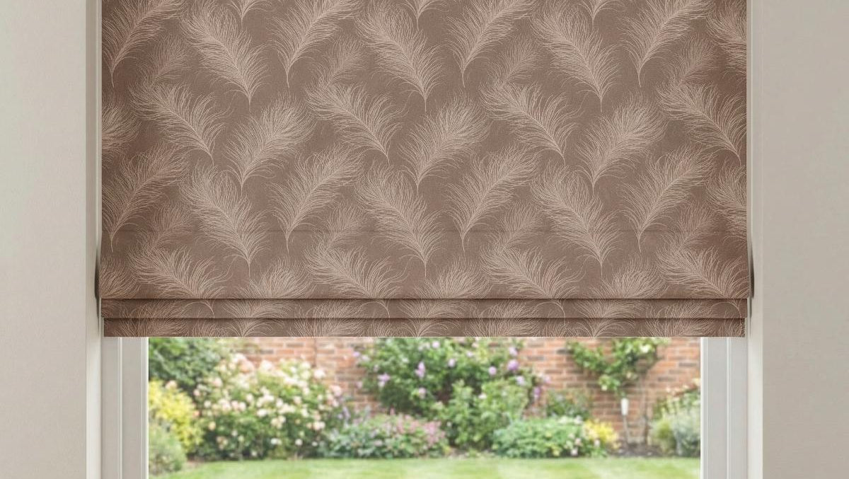 Feather Made to Measure Roman Blind Coffee