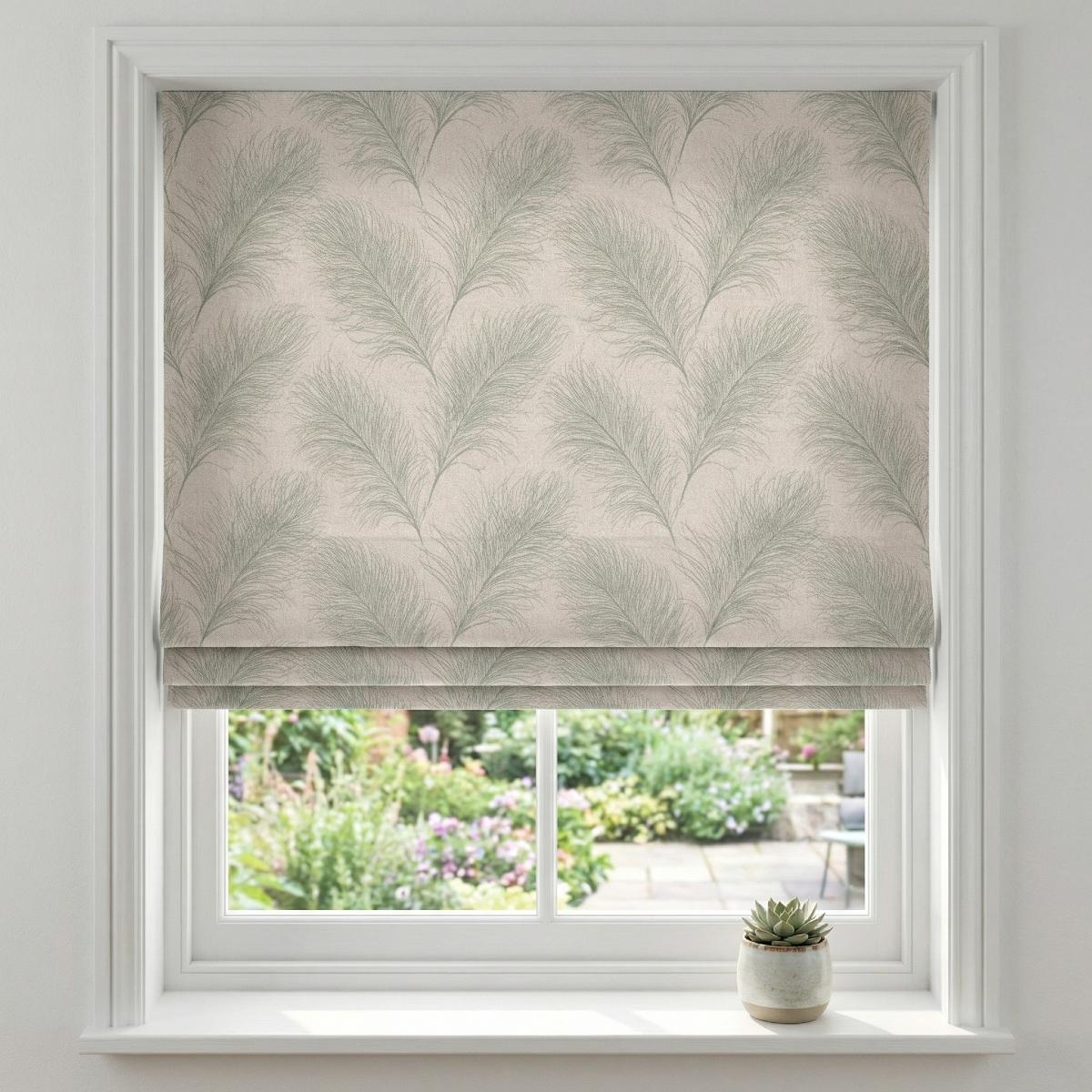Feather Made to Measure Roman Blind Duck Egg