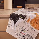 Ulster Weavers Feline Friends Cat Print Tea Towel - Feline Friends Cotton Tea Towel In Grey 2