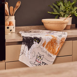 Ulster Weavers Feline Friends Cat Print Tea Towel - Feline Friends Cotton Tea Towel In Grey 3