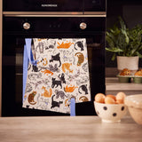 Ulster Weavers Feline Friends Cat Print PVC Oilcloth Apron - Feline Friends Pvc Apron In Grey 2