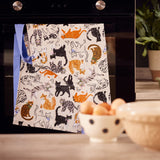 Ulster Weavers Feline Friends Cat Print PVC Oilcloth Apron - Feline Friends Pvc Apron In Grey 3