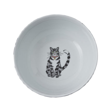 Ulster Weavers Feline Friends Cat Print Porcelain Bowl - Feline Friends Porcelain Bowl In White 2