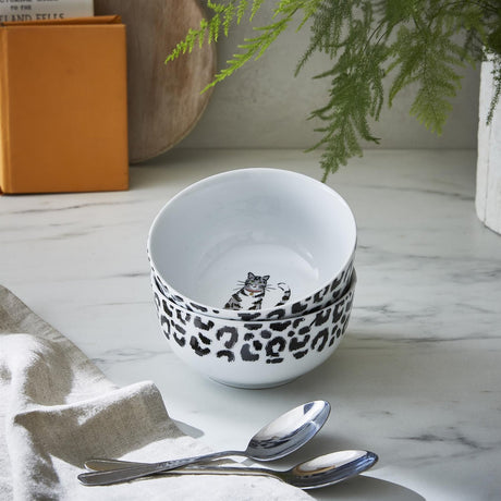 Ulster Weavers Feline Friends Cat Print Porcelain Bowl - Feline Friends Porcelain Bowl In White 3