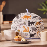 Ulster Weavers Feline Friends Cat Print Tea Cosy - Feline Friends Tea Cosy In Grey 2