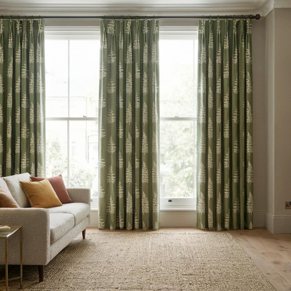 Fern Made to Measure Curtains Green