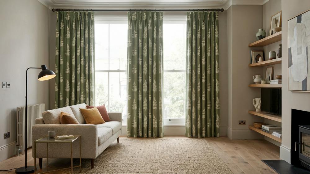 Fern Made to Measure Curtains Green 3