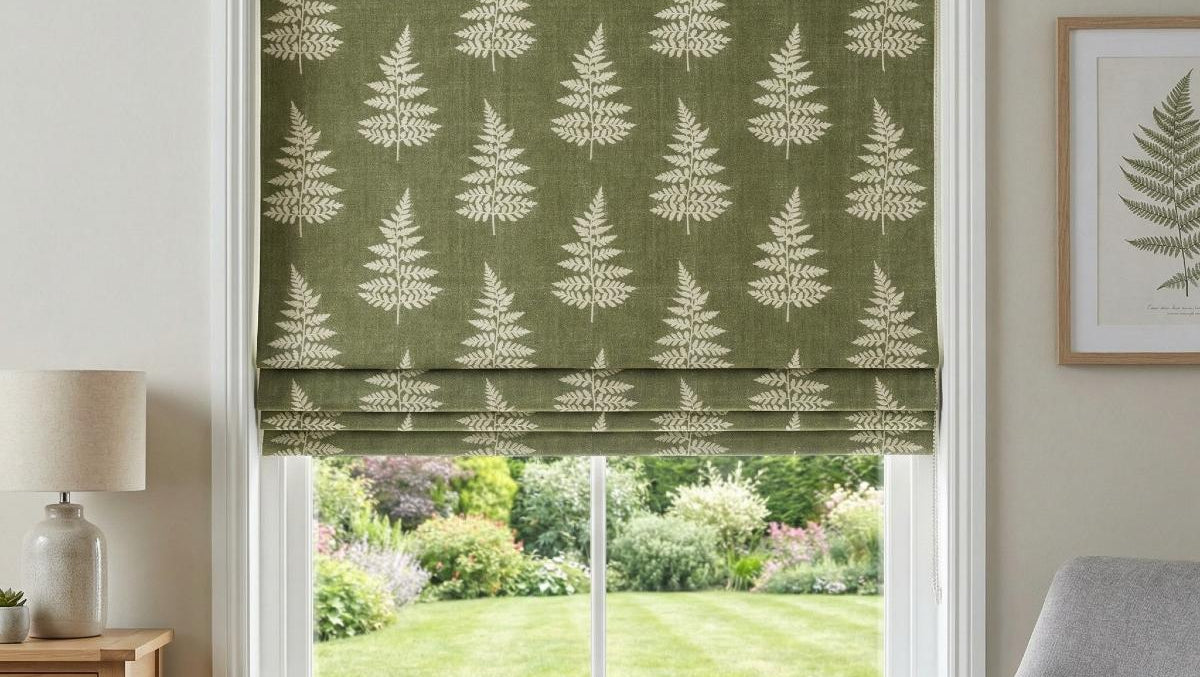 Fern Made to Measure Roman Blind Green