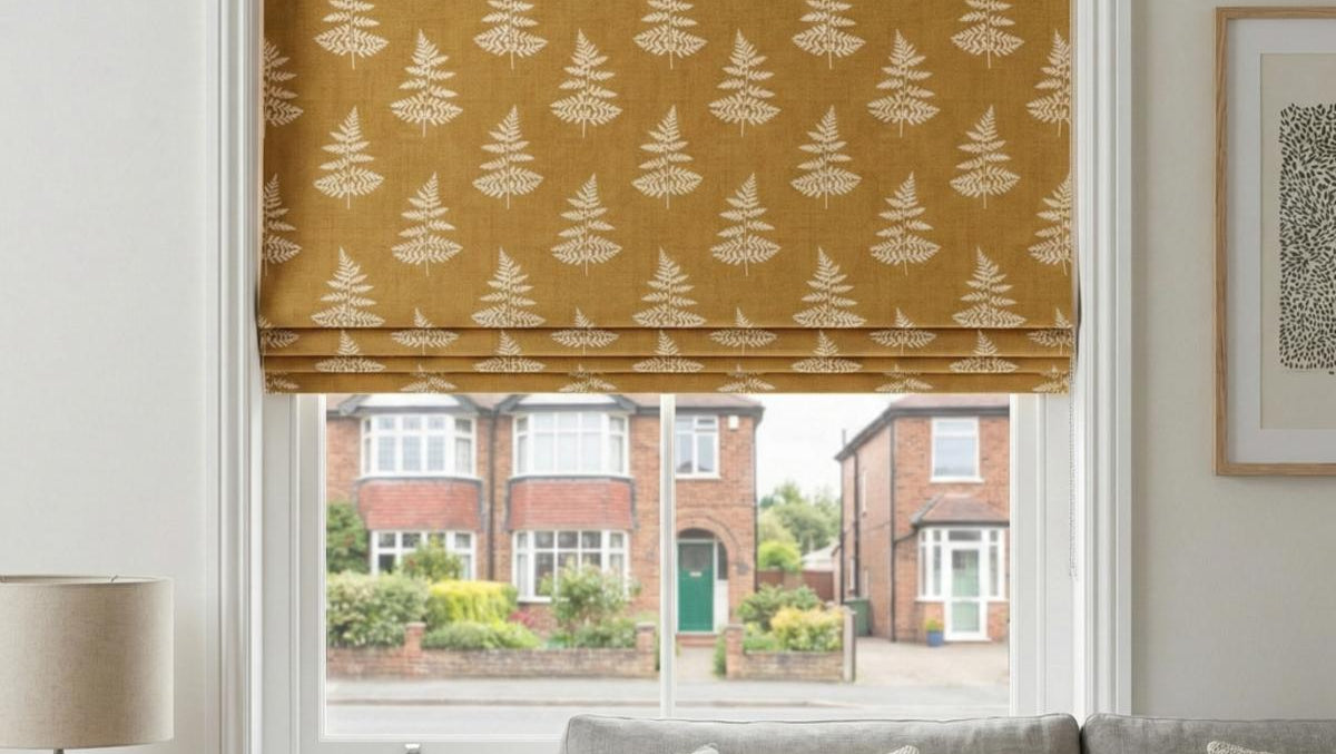 Fern Made to Measure Roman Blind Ochre 4
