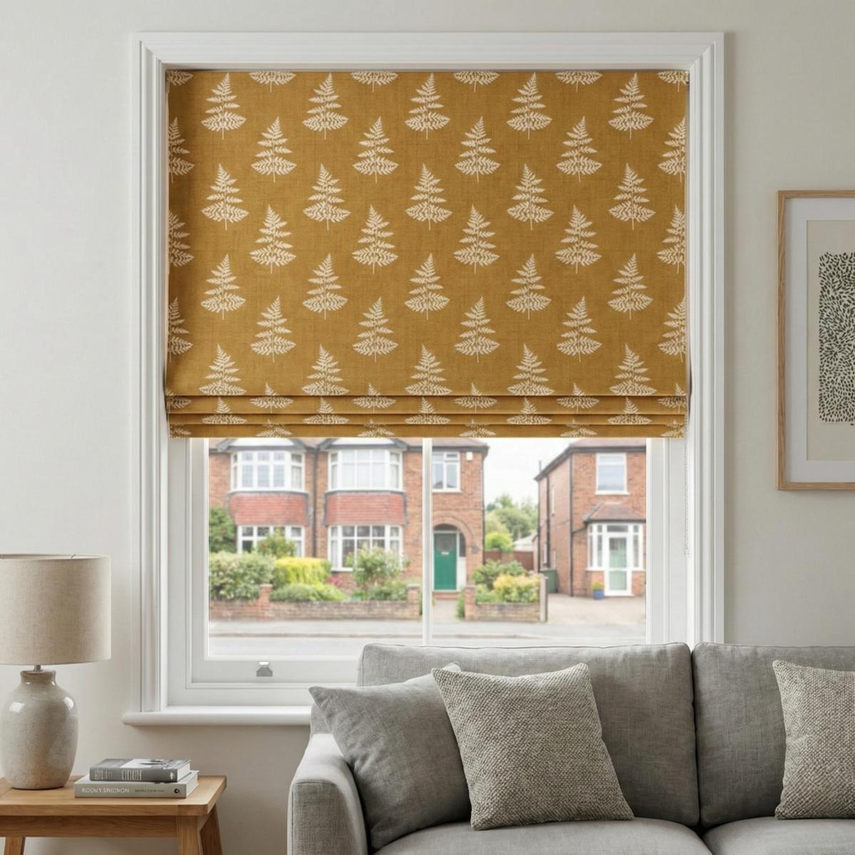 Fern Made to Measure Roman Blind Ochre 4
