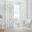 Fernworthy Green Leaf Print Eyelet Curtains Light Filtering Printed