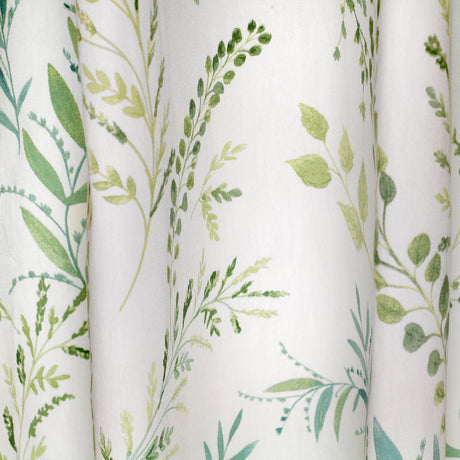 Fernworthy Green Leaf Print Eyelet Curtains Light Filtering Printed - Fernworthy Eyelet Curtains In Green 2
