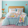Festival Floral Duck Egg Blue Throw