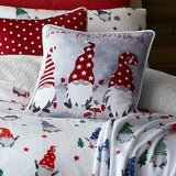Festive Gonks Red Cushion Cover 43cm x 43cm - Festive Gonks Christmas Cushion In Red 43 X 43Cm 3