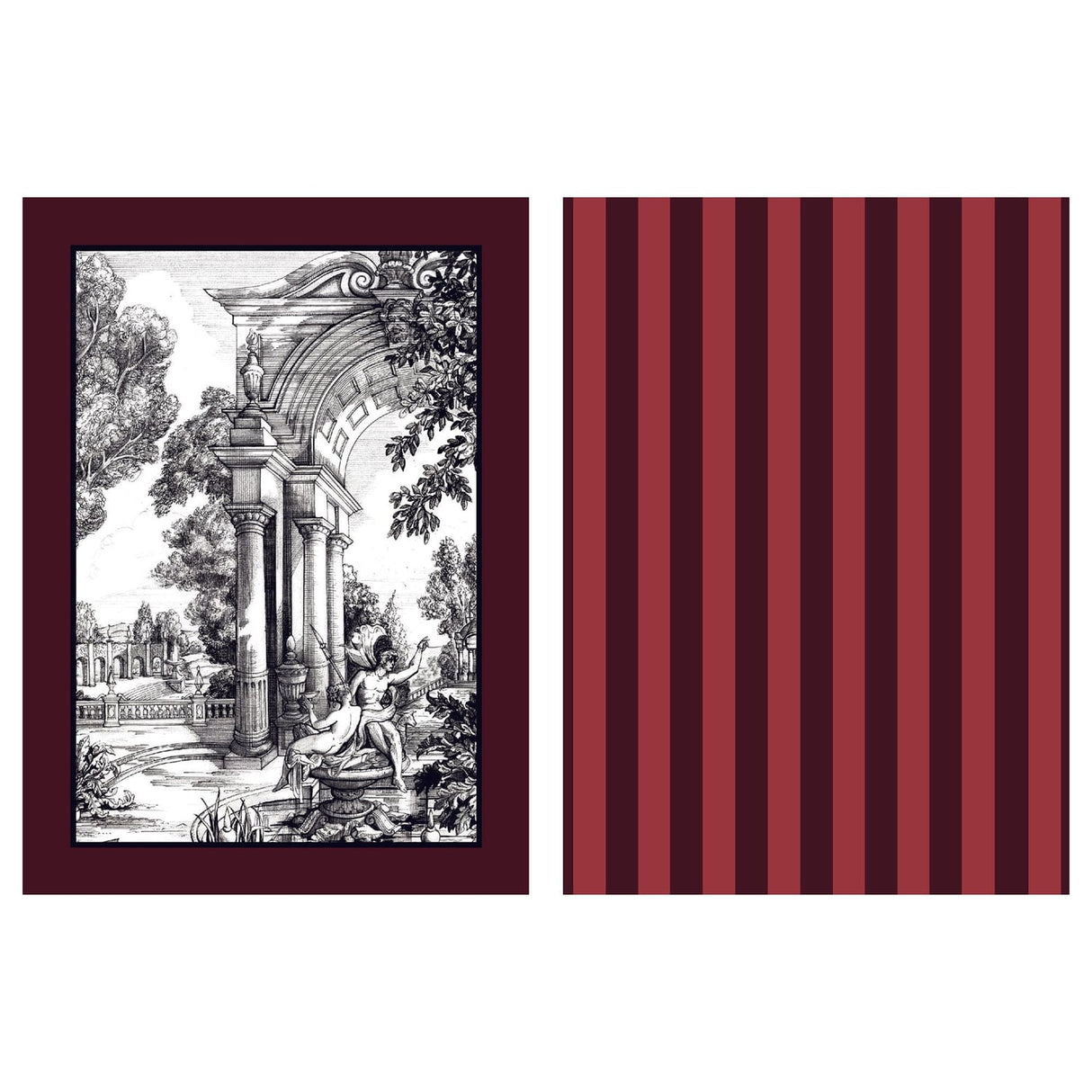 Laurence Llewelyn-Bowen Festivo Red Stripe Cotton Kitchen and Dining Collection - Festivo Cotton Tea Towel 2 Pack In Red 2