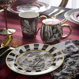 Laurence Llewelyn-Bowen Festivo Red Stripe Cotton Kitchen and Dining Collection - Festivo Mug And Tray Set In Multicolour 2