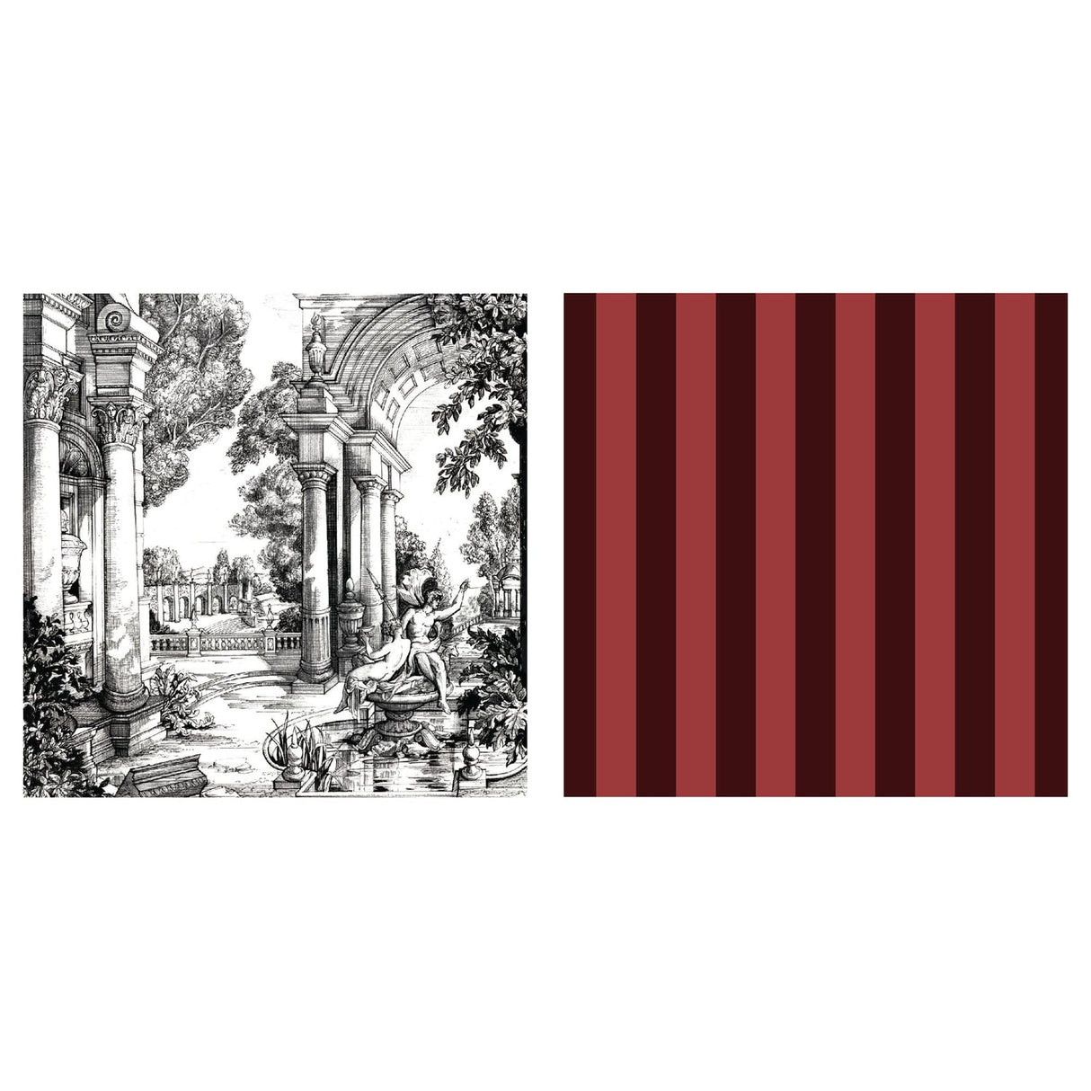 Laurence Llewelyn-Bowen Festivo Red Stripe Cotton Kitchen and Dining Collection - Festivo Napkins 4 Pack In Red 3