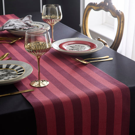 Laurence Llewelyn-Bowen Festivo Red Stripe Cotton Kitchen and Dining Collection - Festivo Porcelain Side Plates 4 Pack In Multicolour 3
