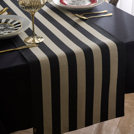 Laurence Llewelyn-Bowen Festivo Red Stripe Cotton Kitchen and Dining Collection - Festivo Table Runner In Red 230 X 40Cm 2