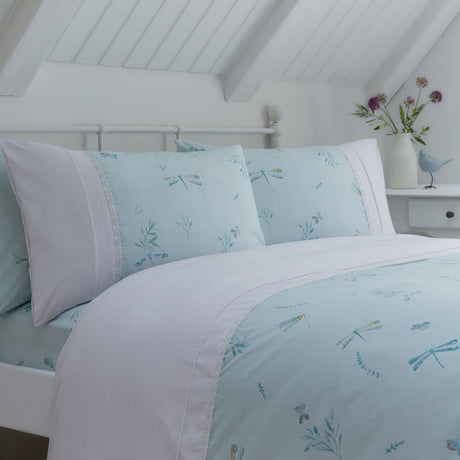 Fifi Polycotton 28cm Deep Fitted Sheet - Fifi 28Cm Deep Fitted Bed Sheet Set In Duck Egg 2
