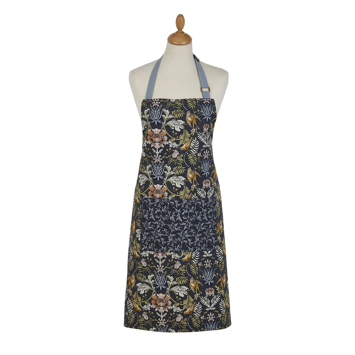 Ulster Weavers Finch & Flower Cotton Apron - Finch & Flower Cotton Apron In Navy 2