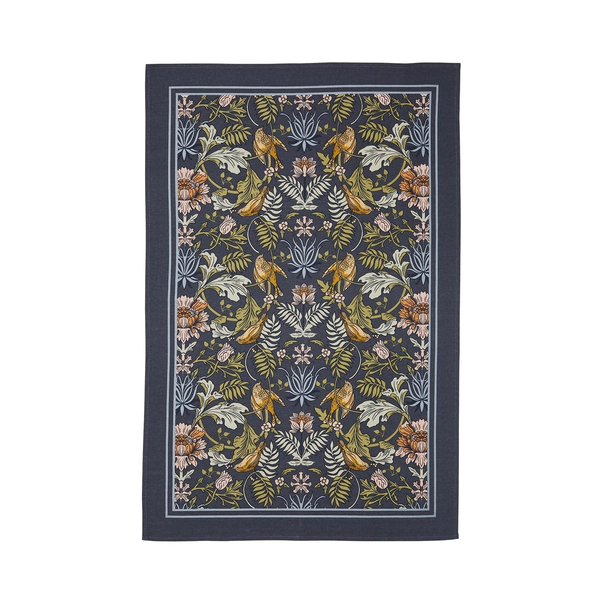 Ulster Weavers Finch & Flower Tea Towel - Finch & Flower Cotton Tea Towel In Navy 2