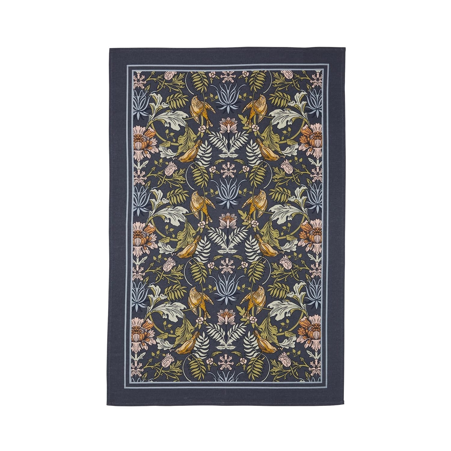 Ulster Weavers Finch & Flower Tea Towel - Finch & Flower Cotton Tea Towel In Navy 2