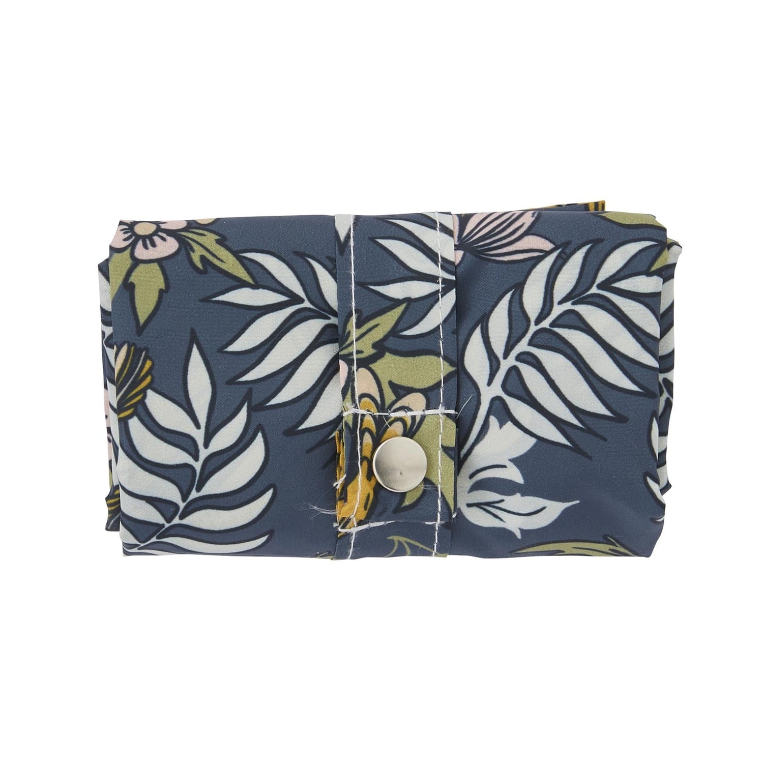 Ulster Weavers Finch & Flower Packable Shopping Bag - Finch & Flower Foldable Tote Bag Medium In Navy 3