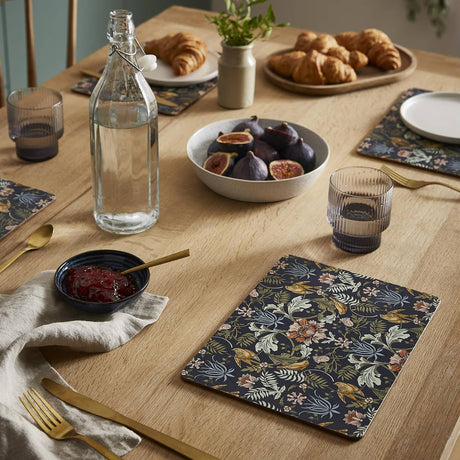 Ulster Weavers Finch & Flower Placemat 4 Pack - Finch & Flower Placemat 4 Pack In Navy 3