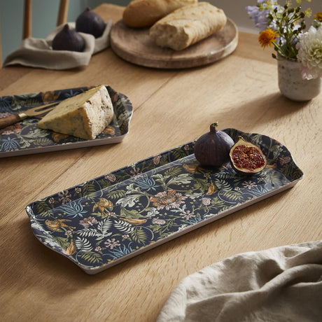 Ulster Weavers Finch & Flower Small Tray - Finch & Flower Small Serving Tray In Navy 3