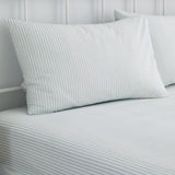 Finlay Stripe Polycotton 28cm Deep Fitted Sheet - Blue