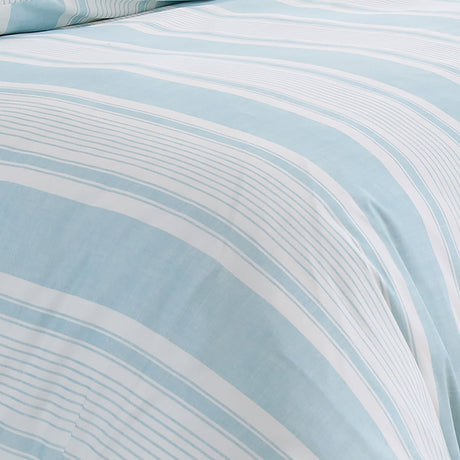 Finlay Stripe Polycotton Duvet Cover Set Blue - Finlay Stripe Duvet Cover Set In Blue 3