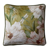 Fiorella Floral Velvet Filled Cushion 43cm x 43cm - Olive - Fiorella Cushion In Olive 43 X 43Cm 3
