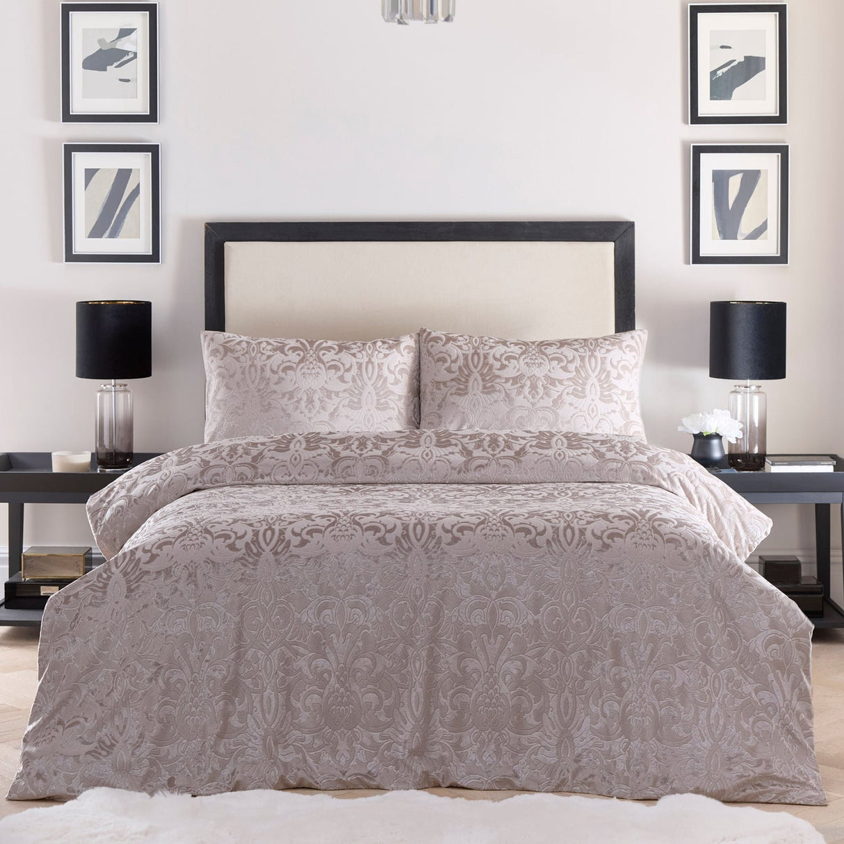 Laurence Llewelyn-Bowen Firenza Linen Damask Duvet Cover Set