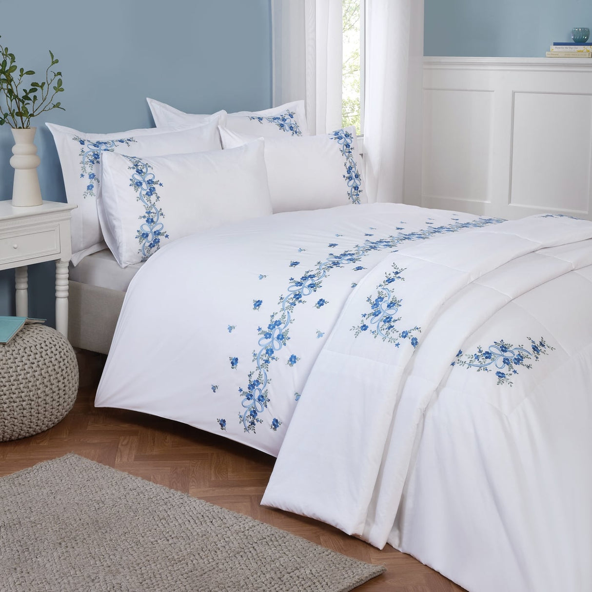 Floral Ribbon Duvet Cover Set 3